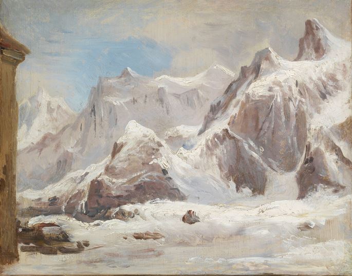 Gustave Eugene Castan - Pain du Sucre as seen from the St Bernard Pass | MasterArt